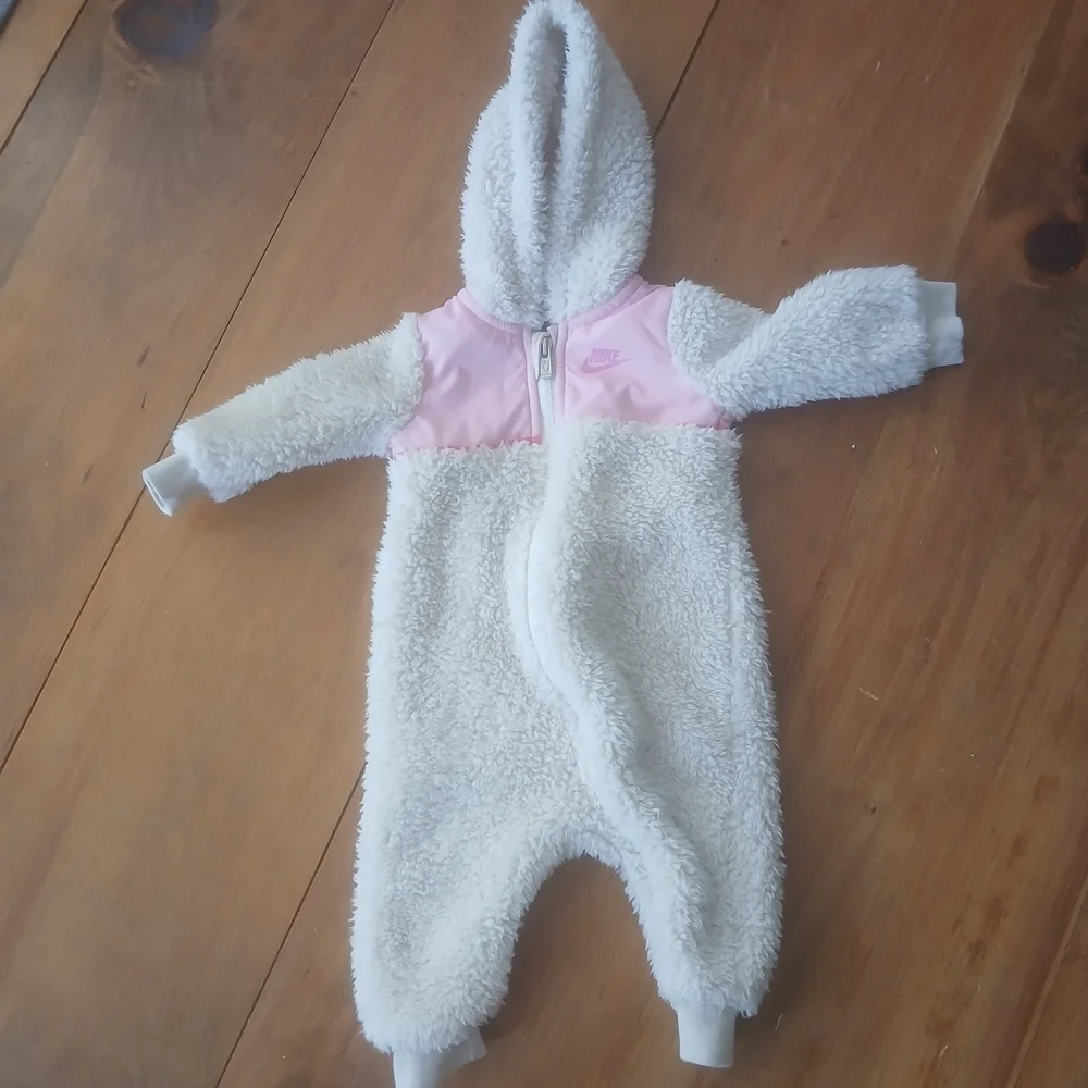 Nike Cozy Pink and Cream Kids Footie